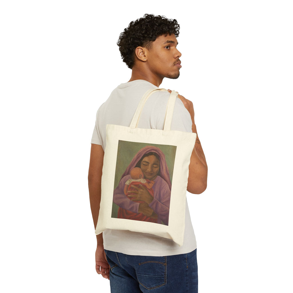 'Blessed Is She (Virgencita)' Canvas Tote Bag